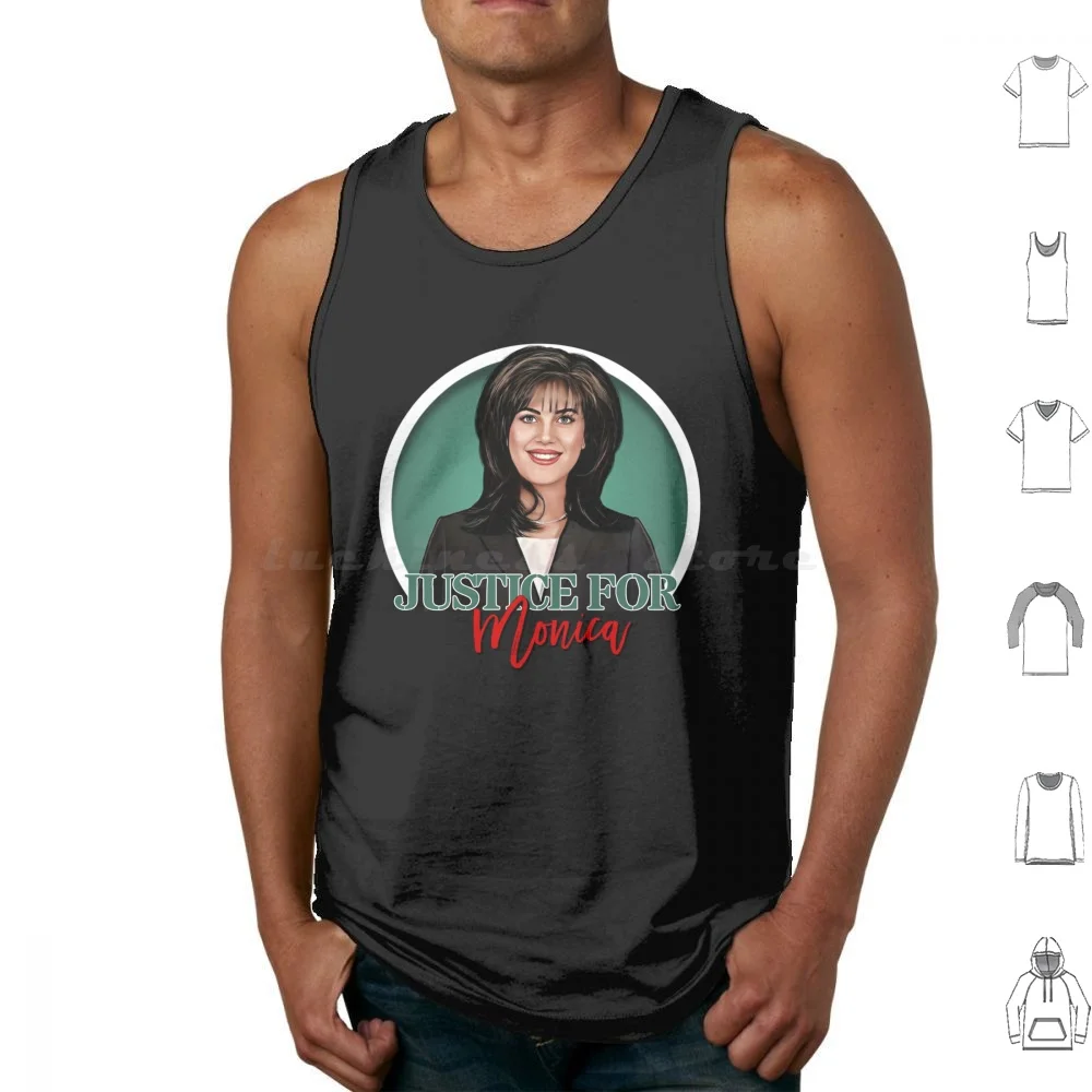 Monica Lewinsky Tank Tops Print Cotton Monica Lewinsky Bill Clinton Hillary Clinton Monica Lewinksy 1990s Scandal White