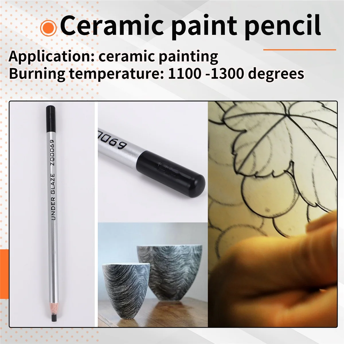 【Last-Chance!】Black Underglaze Pencils, Underglaze Pencils for Pottery,Underglaze Pencil Precision Underglaze Pencil for Pottery