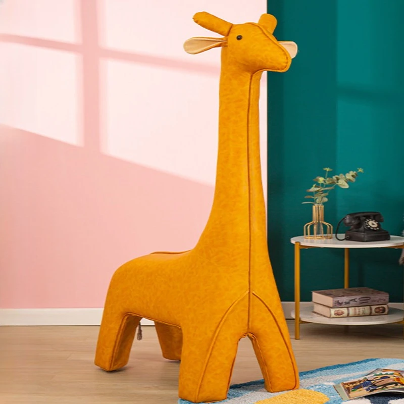 

giraffe animal stool cartoon modeling creative living room small chair floor ornament home opstapje krukje furniture for bedroom