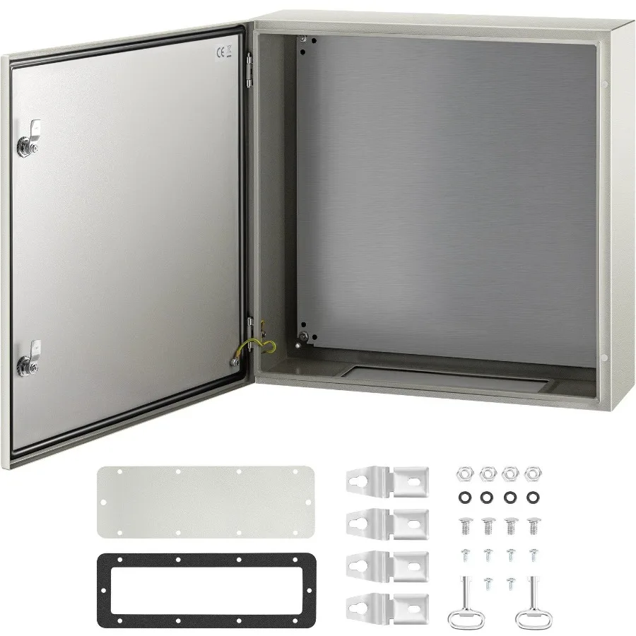 

NEMA Steel Enclosure 24 x 24 x 8'' NEMA 4X Steel Electrical Box IP66 Waterproof Dustproof Outdoor Indoor Electrical Junction B