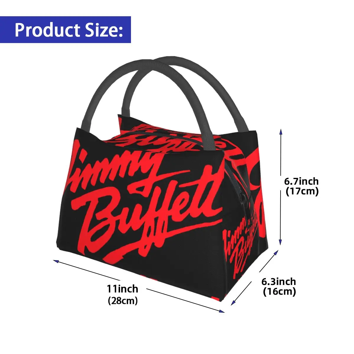 Jimmy Buffett Portable insulation bag for Cooler Thermal Food Office Pinic Container