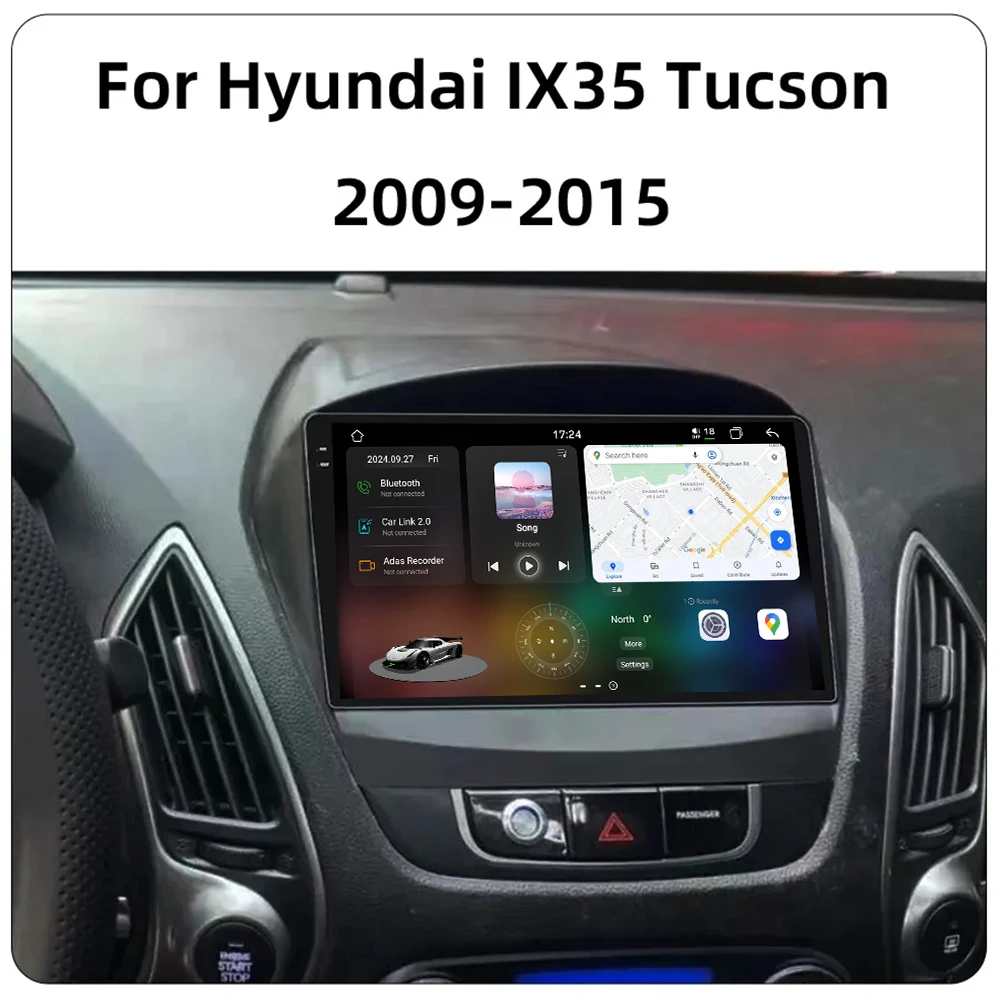 Picture 3: Android Auto Radio for  Tucson IX35 2009-2015   Carplay 4G WIFI  Navigation Head Unit