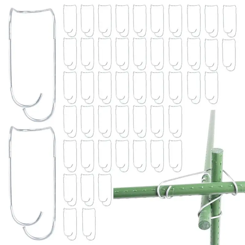 

10pcs Plant Trellis Connecting Buckles Climbing Pipe Support Fixing Tool Garden Stake Connectors For Vegetable Garden Roof