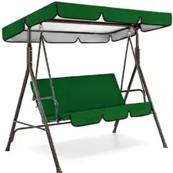 Asiento de columpio de 3 asientos y cubierta de techo, hamaca de jardín, tienda impermeable con protección UV, cubierta de columpio de patio (no incluye columpio)