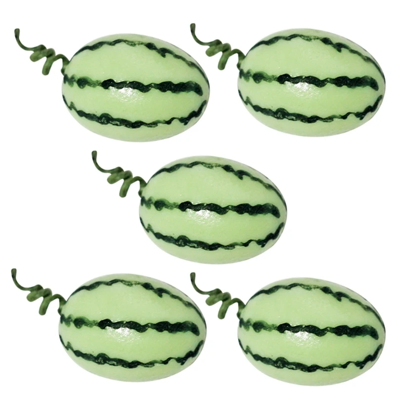 Desktop Dollhouse 5pcs/set Watermelon Model Model Decorative Ornament Crafts Household for Children Girls Boys Wedding