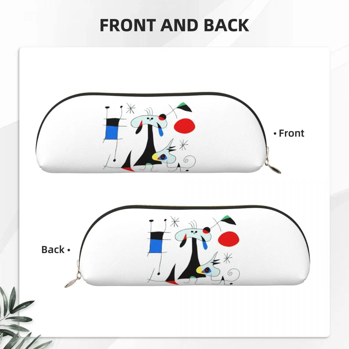 جوان ميرو مجردة السريالية مقلمة قلم رصاص الحقيبة تخزين لوازم مكتبية صندوق القلم حقيبة أقلام رصاص للبنين بنات هدايا