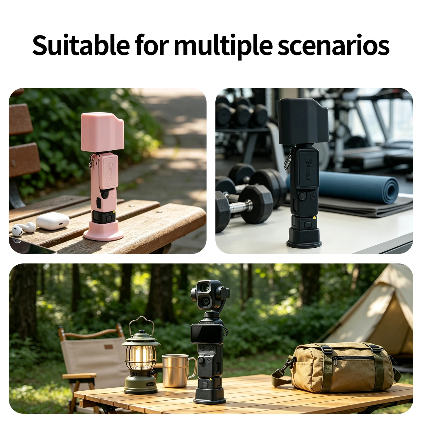 Modulare Silikon-Schutzhülle für DJI Pocket 4 Pro Gimbal-Kamera, Desktop-Ständer-Basis-Kombi-Set, Stabiler Schutzschutz – Detail 7