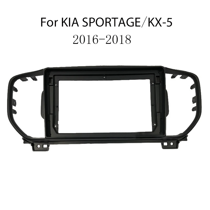 Android Car Radio Frame Kit For Kia Sportage KX-5 2016 2017 2018 Auto Stereo Center Console Holder Fascia Trim Bezel Faceplate