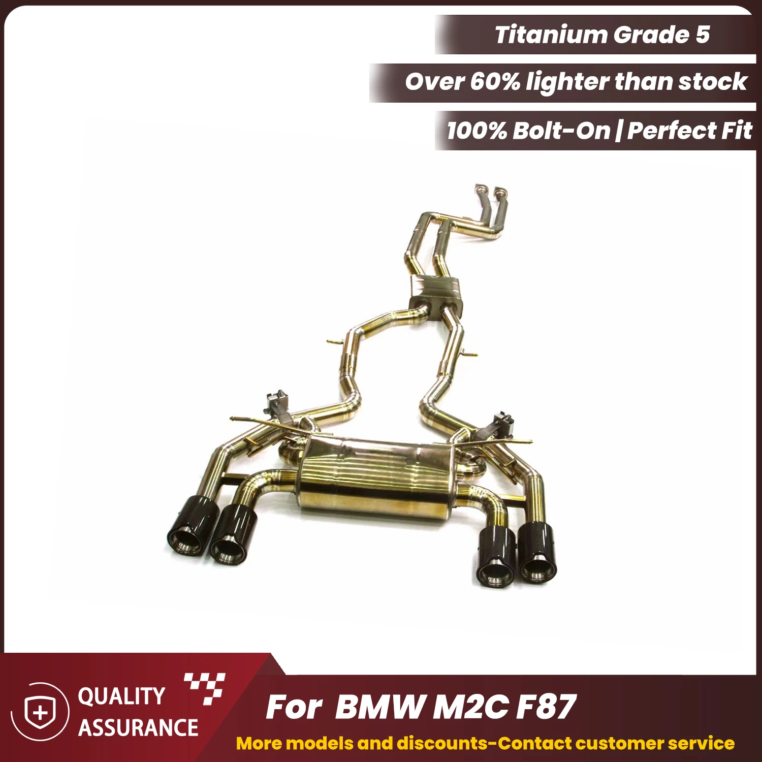 

Track-Inspired Aggressive Sound Catback Exhaust ECCF Gold Titanium for BMW M2C F87