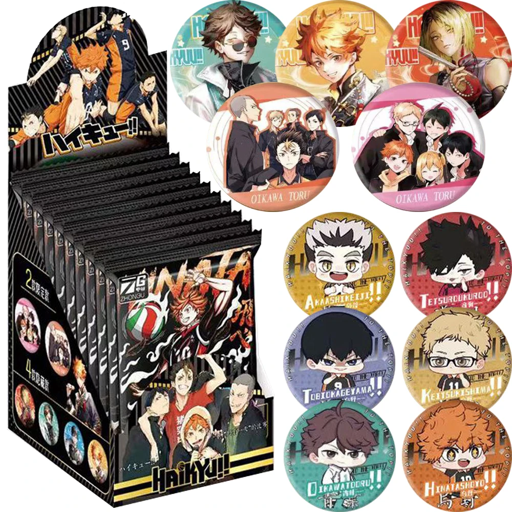 

Haikyuu!! Cartoon Exquisite Round Badge Sports Anime Characters Fashion Trend Unique Decoration Brooch on Backpack Fans Gifts