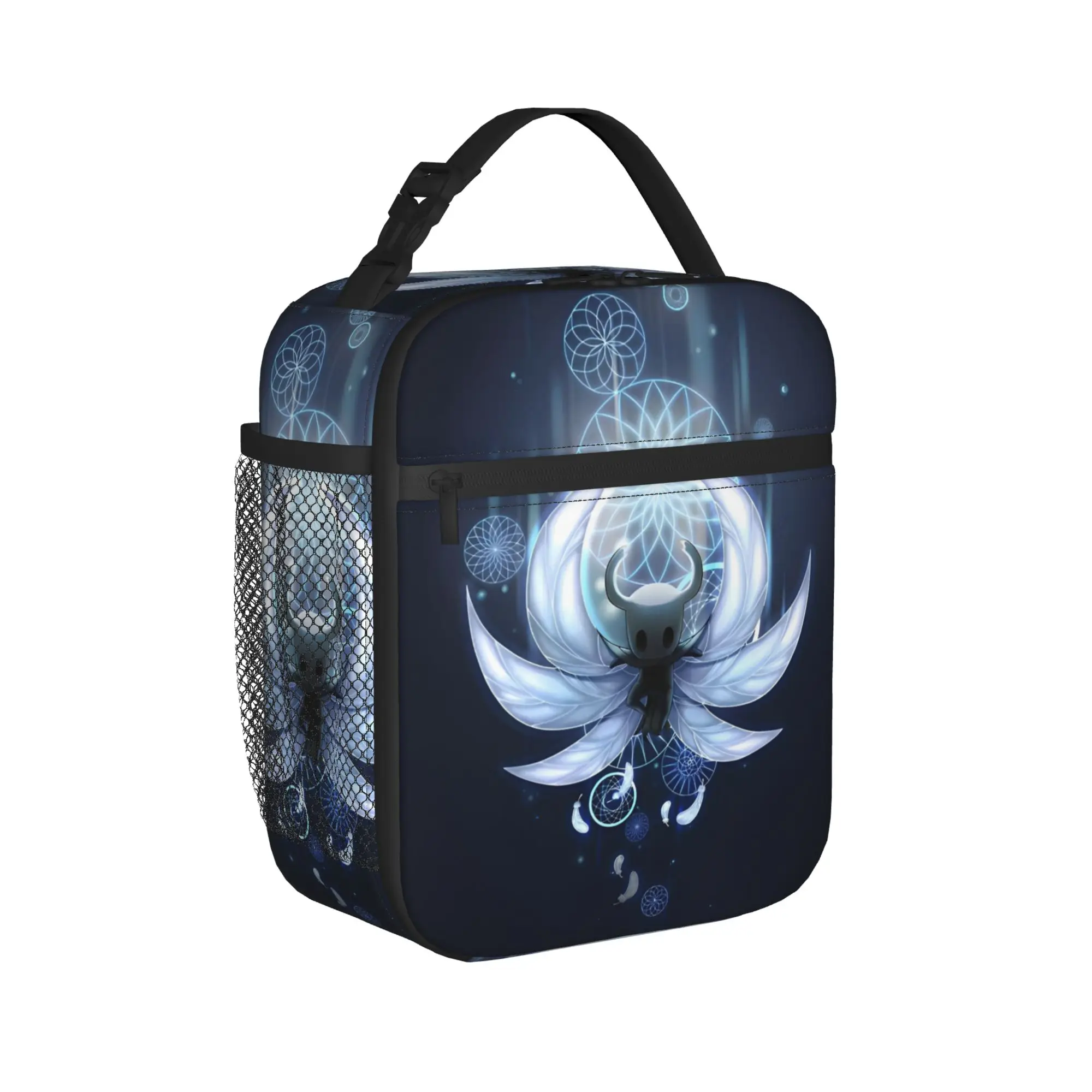 Hollow Knight Insulated Lunch Bags Portable Indie Games Action Adventure Meal Container Thermal Bag Tote Lunch Box Bento Pouch