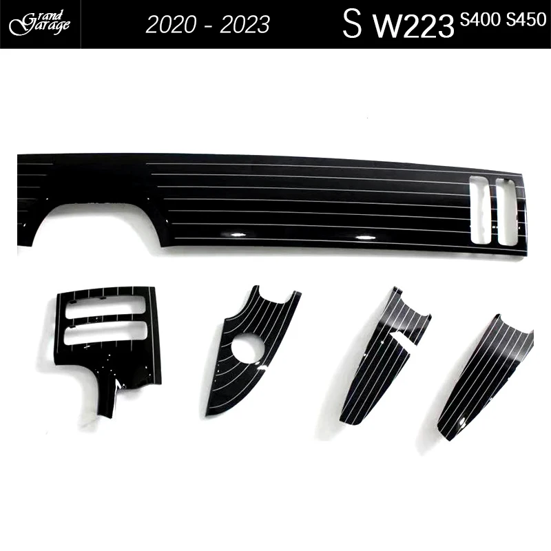 S500 S580 Style Replacement Interior Dashboard Panel Air Vent Armrests Trim for Mercedes S Class W223 S350d S400d