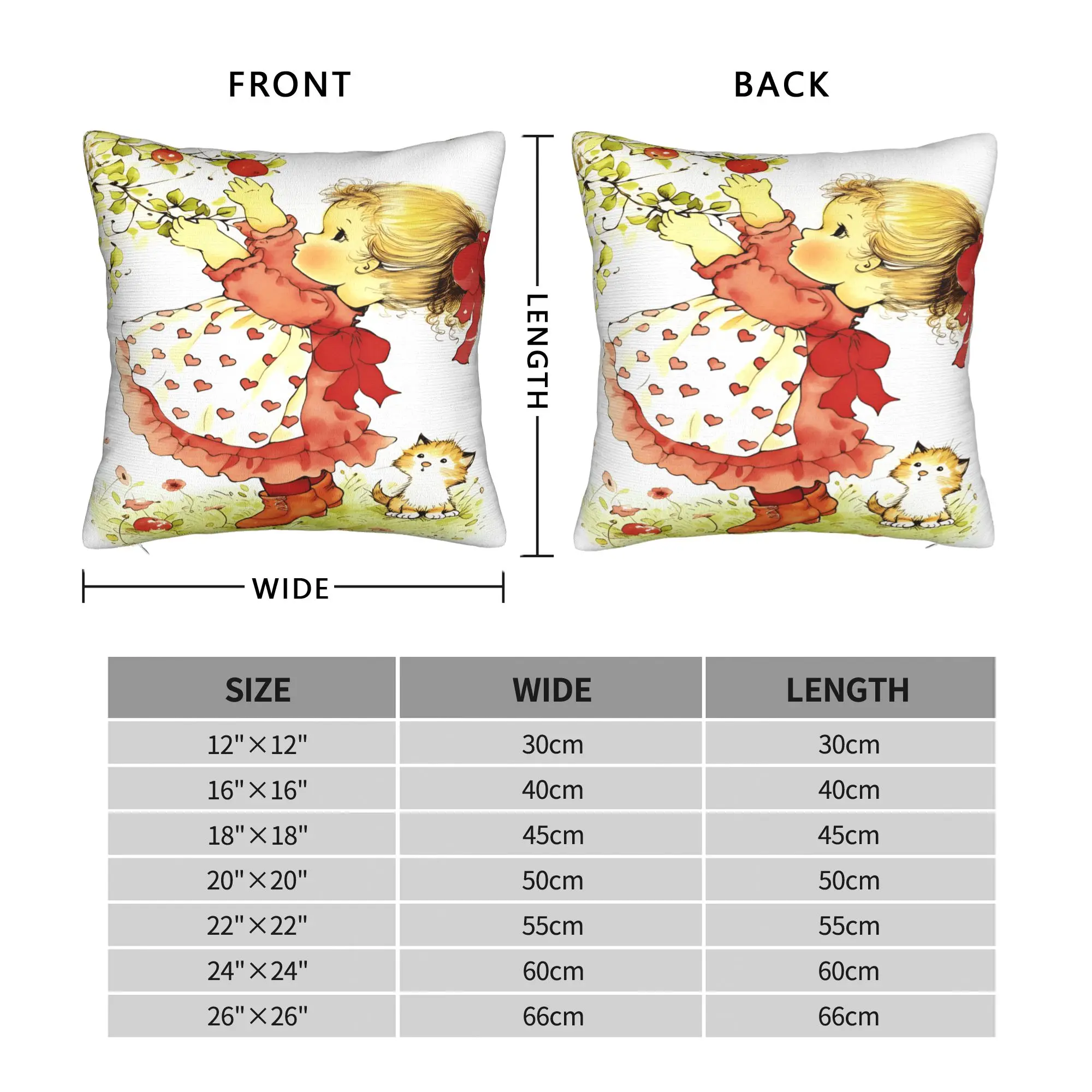 Pillow Case Art Sarah Kay Swing Girl Comfy  Pillow Cover For Couch Sofa Bedroom Cute Funny Pillowcases