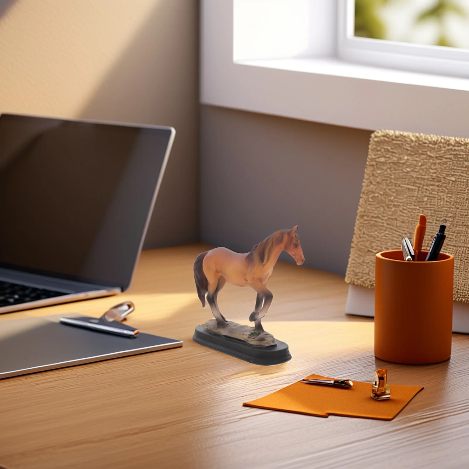 

Deluxe Resin Horse Replacement Desktop Statue Animal Ornament Home Office Decor Unique Sculpture Kids