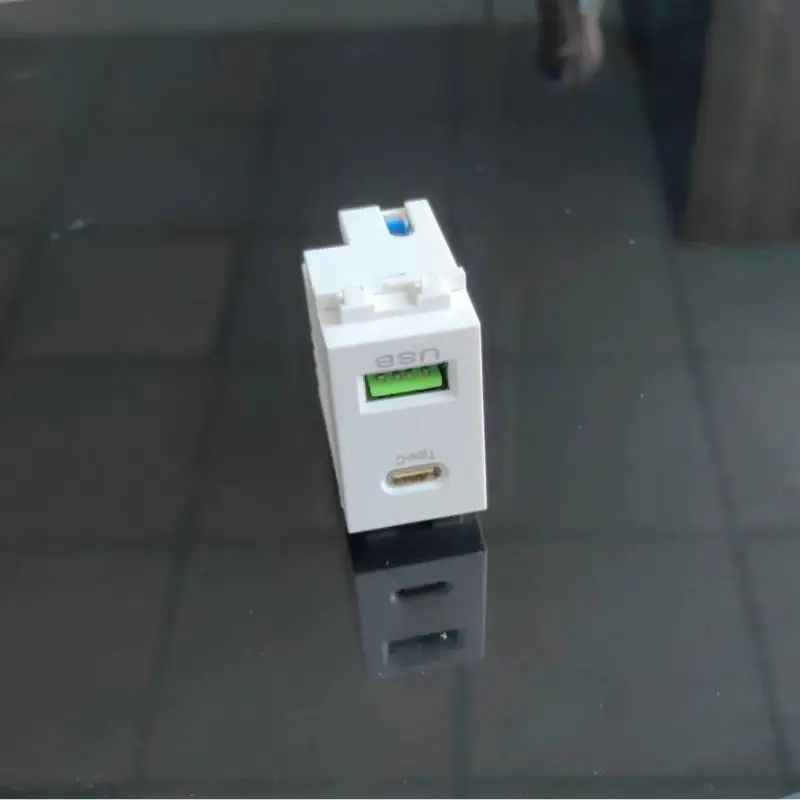 1 قطعة 220 فولت الهاتف المحمول شحن لوحة المقبس USB + نوع C وحدة الطاقة 5 فولت محول 2.1A شحن مقبس الطاقة التبديل محول #2