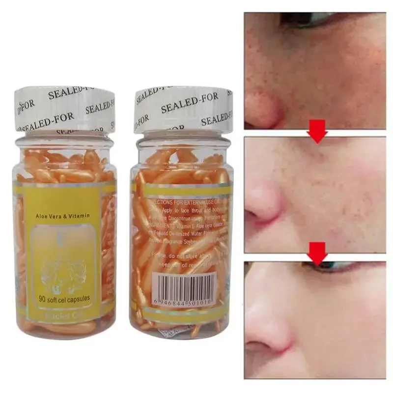 Vitamin E Capsules Acidic Anti-wrinkle Regenerating Serum Spotted Acne Whitening Cream 1 Bottle 90 Capsules