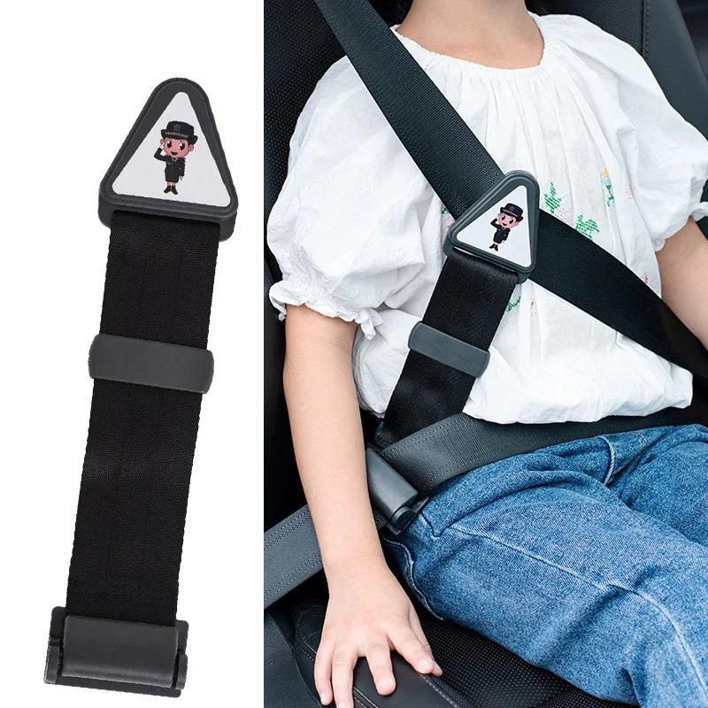 vvocci Guard Car Child Seat Belt Retainer Adjustment and Fixation Anti-stroke Belt Shoulder Buckle Seatbelt Adjuster for Kids