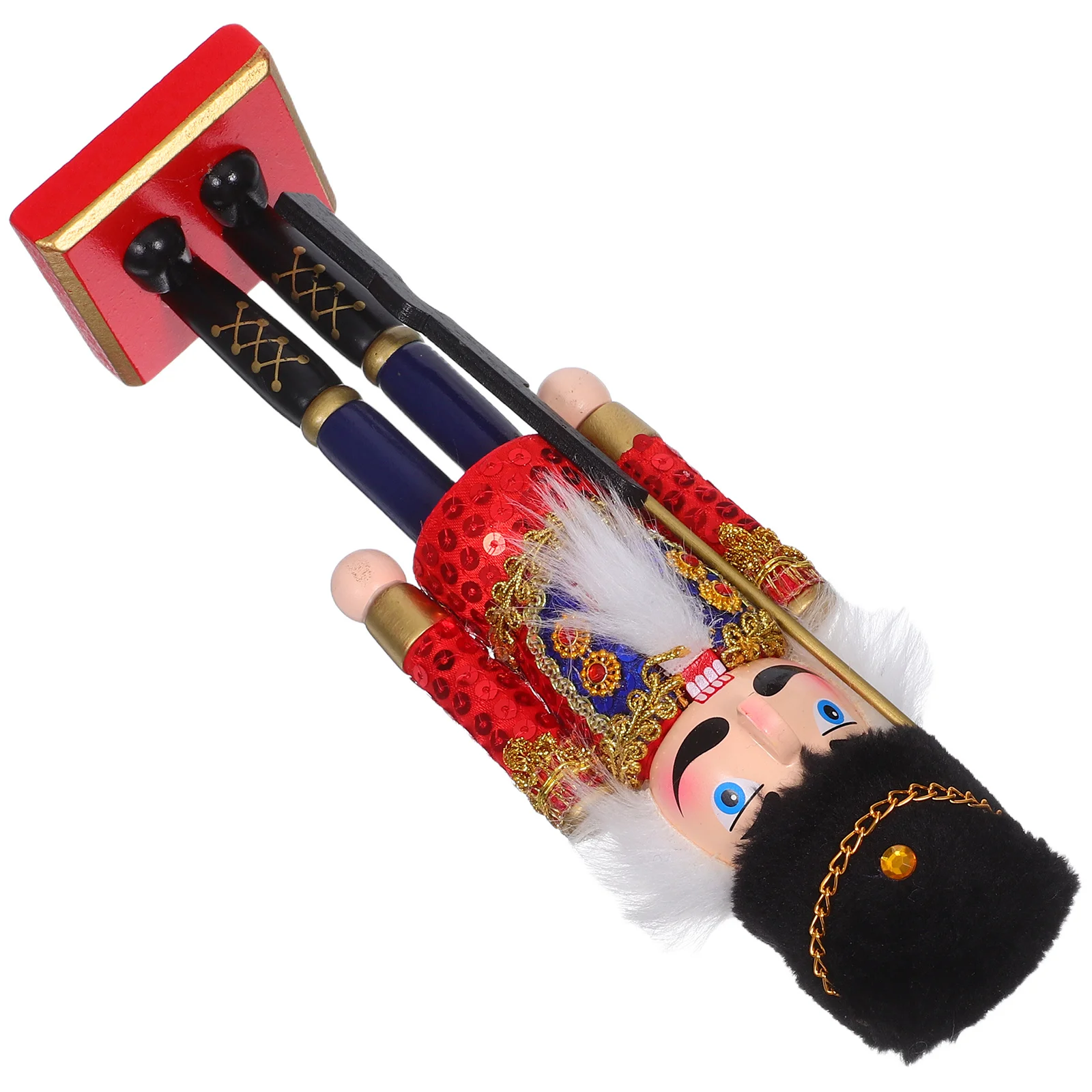 

Christmas Nutcracker Soldier Wooden Figure 25cm Xmas Table Decoration Holiday Fireplace Ornament Nutcracker Soldiers