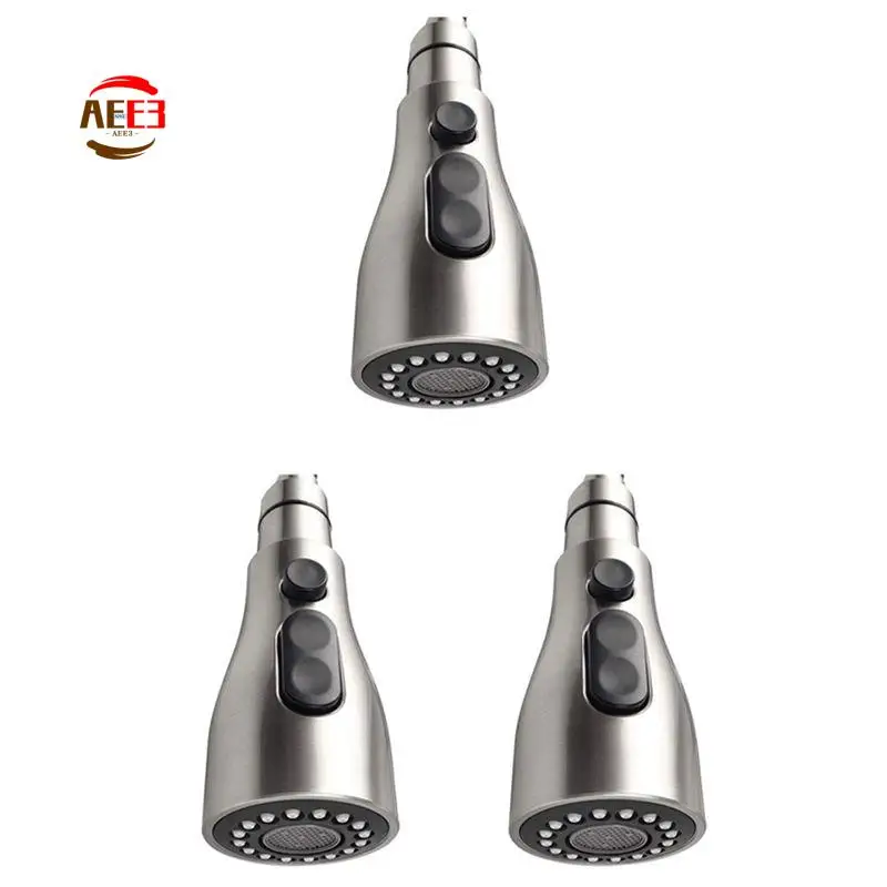 

AEE3-3X Kitchen Sink Pull Down Faucet Spray Head Nozzle Pull Out Hose Sprayer Replacement Part Faucet Head - Brushed Nickel