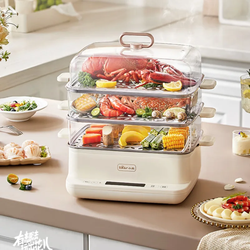 3 Lagen Intestinale Poeder Machine Elektrische Stoomboot Lade Soort Multifunctionele Stoomboot Gestoomde Vermicelli Roll Rijst Noodle Steame