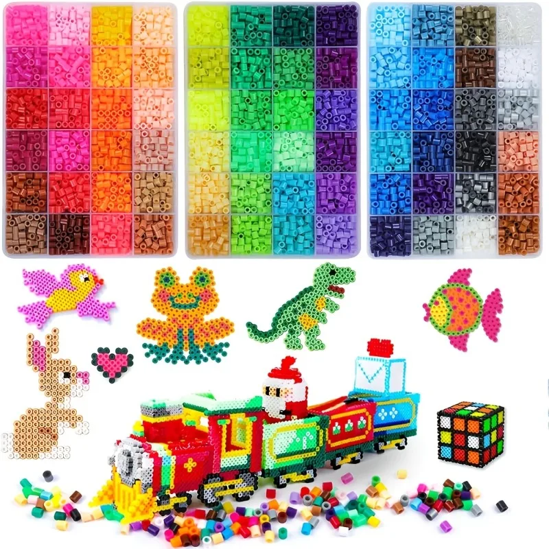 2,6mm 96 Farben Hama Perlen Bildungs-Set Bügelperlen 3D Puzzle Perlen Bügeln DIY Intelligenz Lernspielzeug Bastelpuzzles – Detail 2