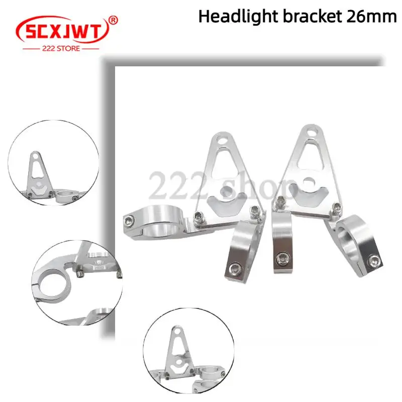 

Кронштейн для крепления фары мотоцикла, серебристый, CNC, 26 мм, для передней вилки, для внедорожных мотоциклов Honda, запчасти