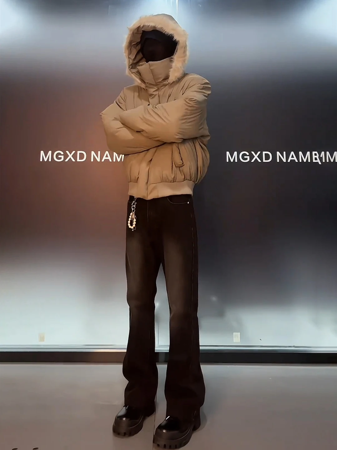 

Мужские джинсы с высокой талией, утепленные флисом, прямого кроя, Cleanfit, длинные брюки, осенне-зимние модные брюки, удлиняющие ноги