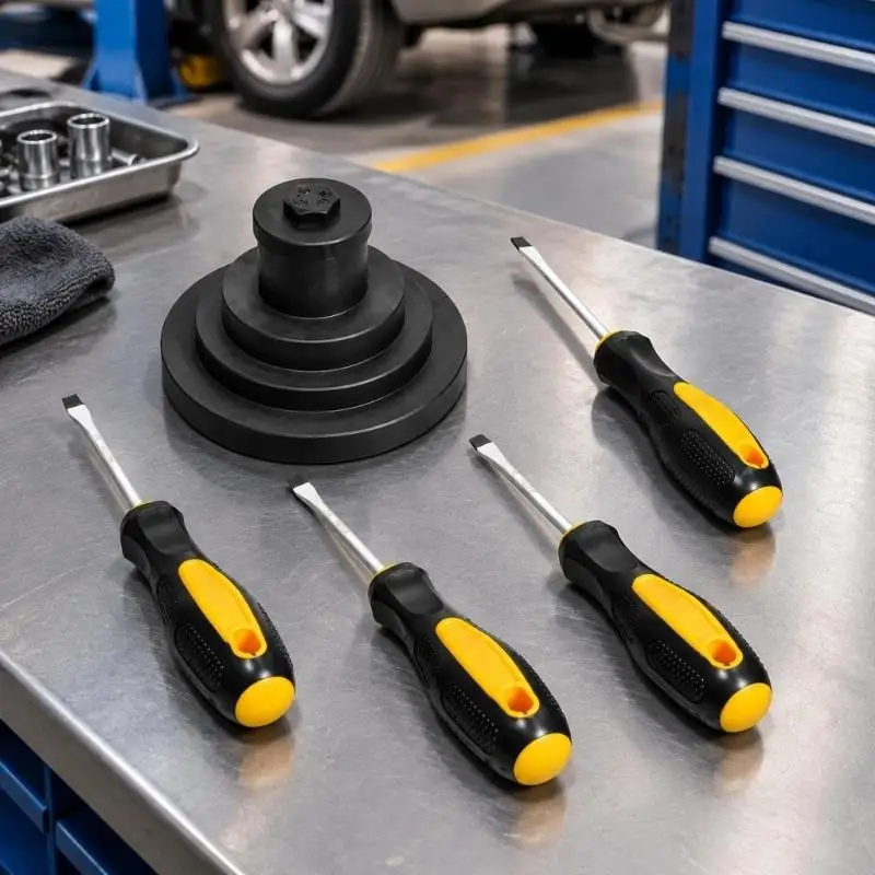 DQ200 Clutch Space Adjustment Tool, Clearance Adjustment Equipment Set with Metal and Plastic Construction and Contoured D7YA