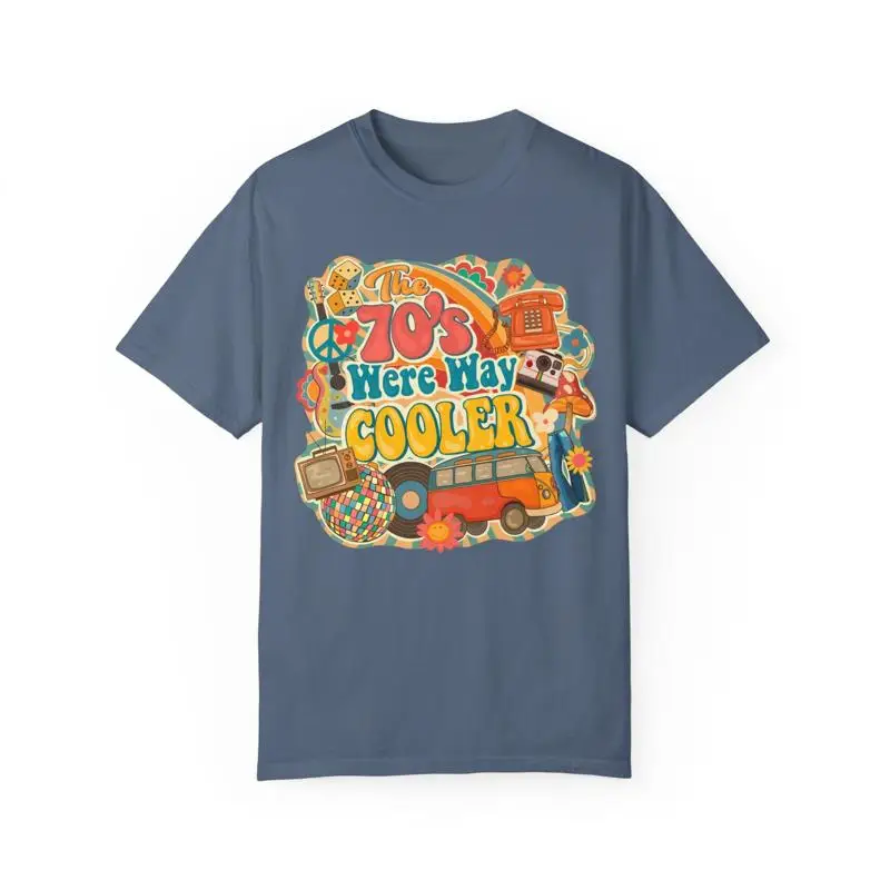 

70s Vintage Comfort Colors T Shirt Retro 1970s 50th Birthday Made in the Kid Oversized