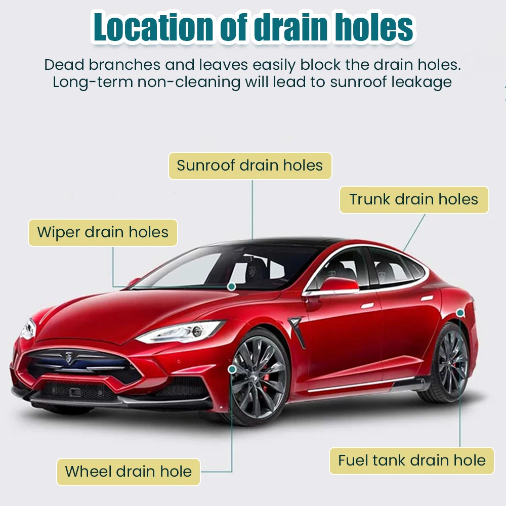 300/500cm Car Drain Dredge Cleaning Scrub Brush Auto Sunroof Hoses Detailing Cleaning Tool Spiral Cleaning Brush Drain Cleaner