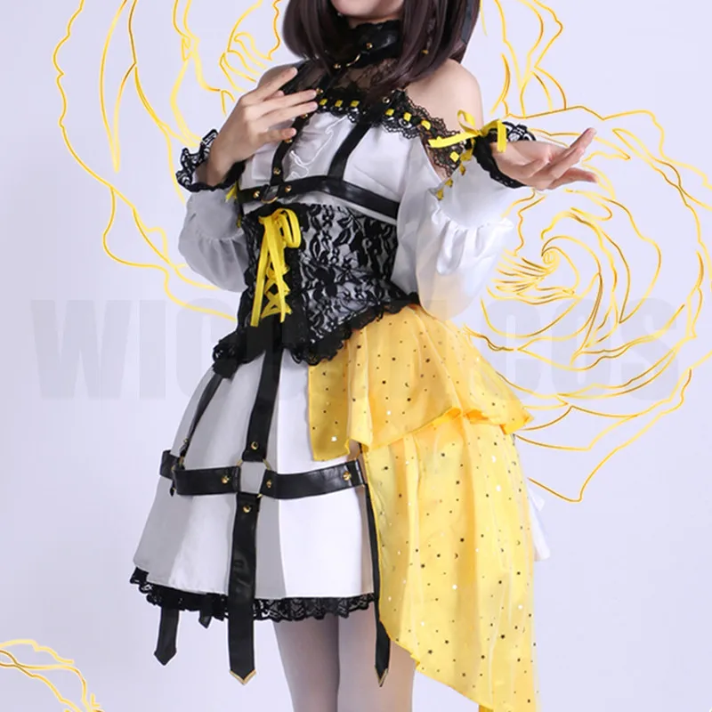 โปรเจ็กต์ Sekai เวทีสีสัน! ความสําเร็จ. ไนท์โค้ด Akiyama Mizuki Shinonome Ena Asahina Mafuyu Yoisaki Kanade สําหรับ Girl Kos Tsume Dress