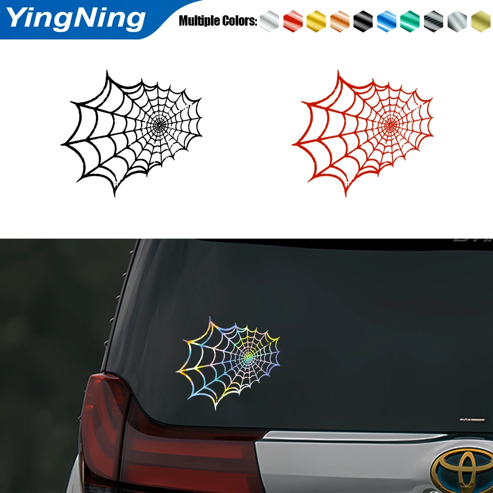

Creative Spider Web Car Stickers Waterproof Auto Rear Window Body Bumper Trunk Vinyl Decals Funny Car Decoration Accessories