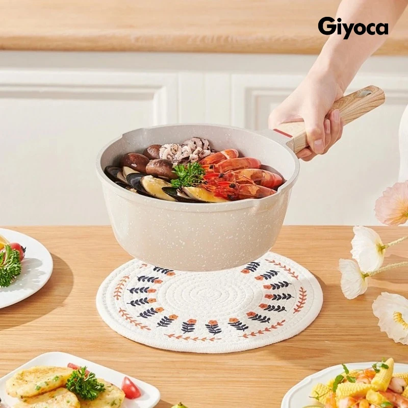 

Giyoca 18/20 см набор молочных горшков с пароваркой антипригарная медицинская каменная суповая кастрюля бытовая детская кастрюля для прикорма кухонная кастрюля