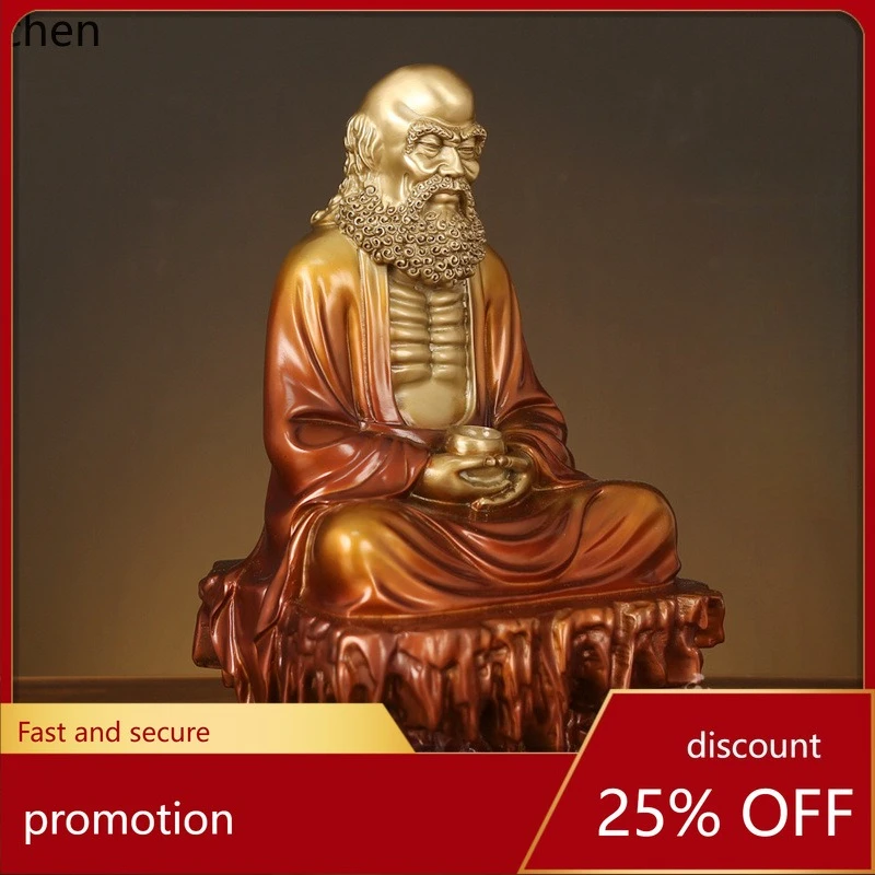 Cz1 copper crafts ornaments meditation zen bodhidharma buddha statue patriarch home living room decoration crafts