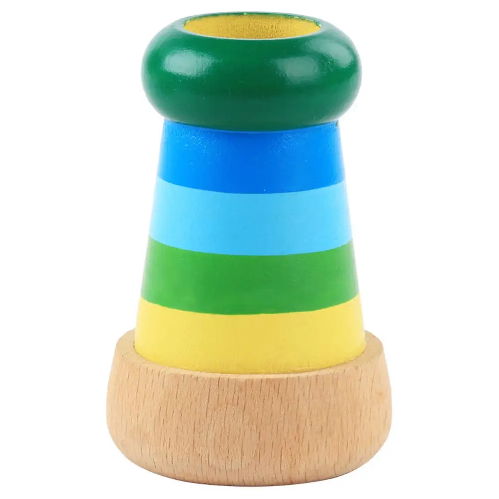 Delicate Wooden Kaleidoscope Educational Kids Gift Rotating Magical Color Patterns Creativity Imagination