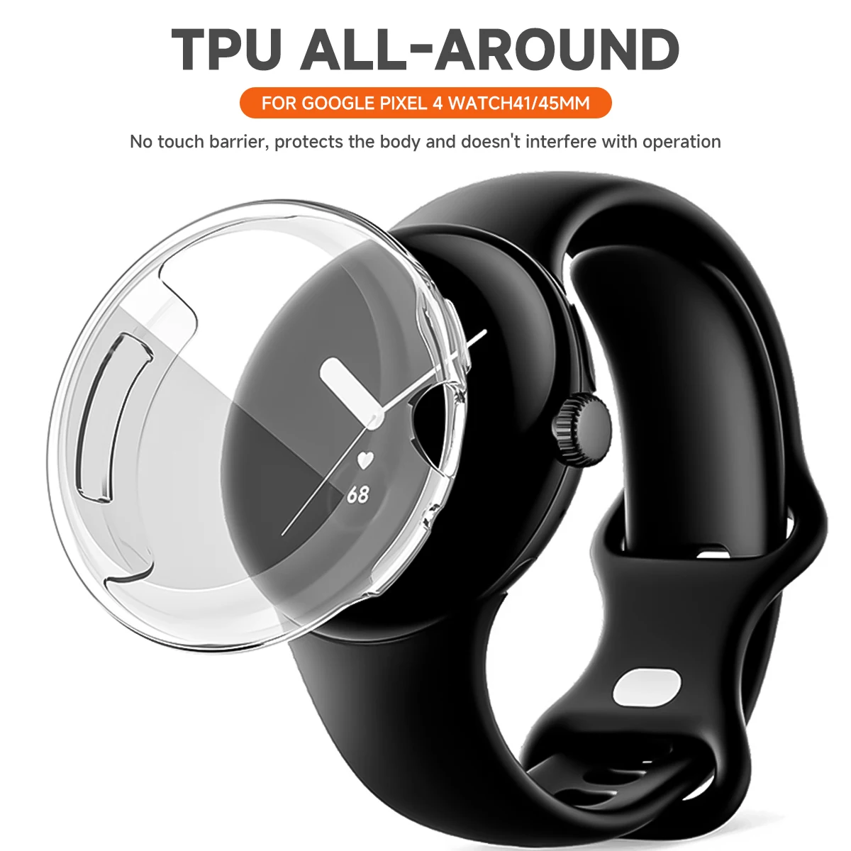 Screen Protector Case For Google Pixel Watch 4 41mm / 45mm Soft TPU Face Cover All-Around Protective Bumper Accessories image 2