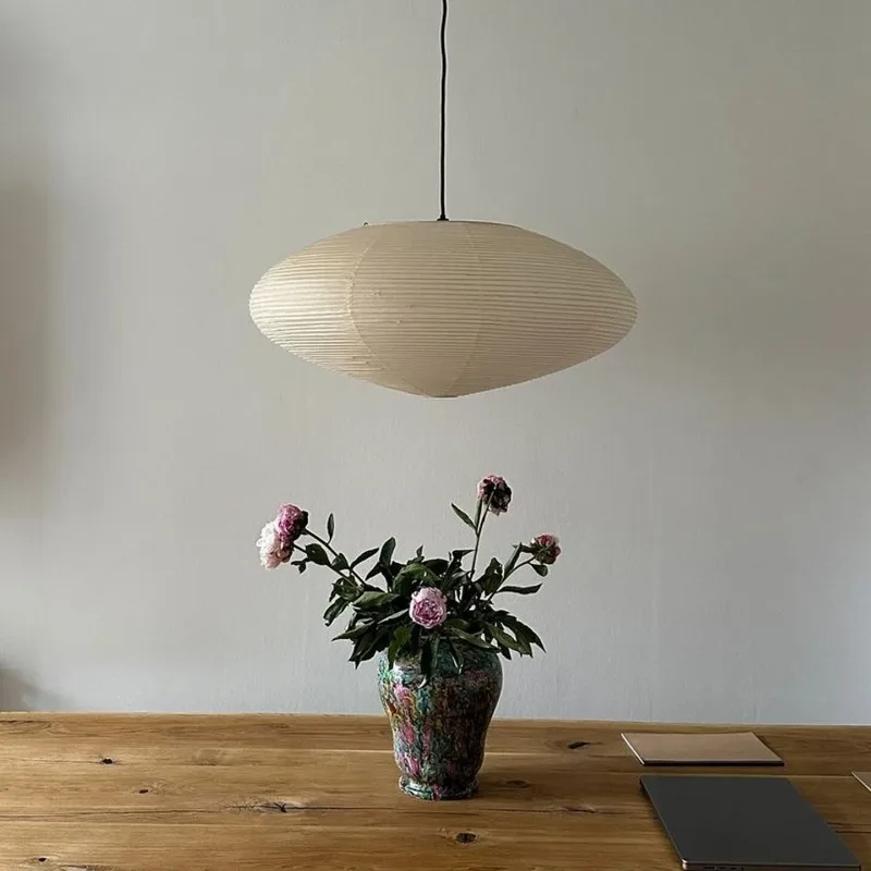 Rice paper chandelier, Japanese living room chandelier, medieval bedroom chandelier, wabi-sabi wind restaurant chandelier