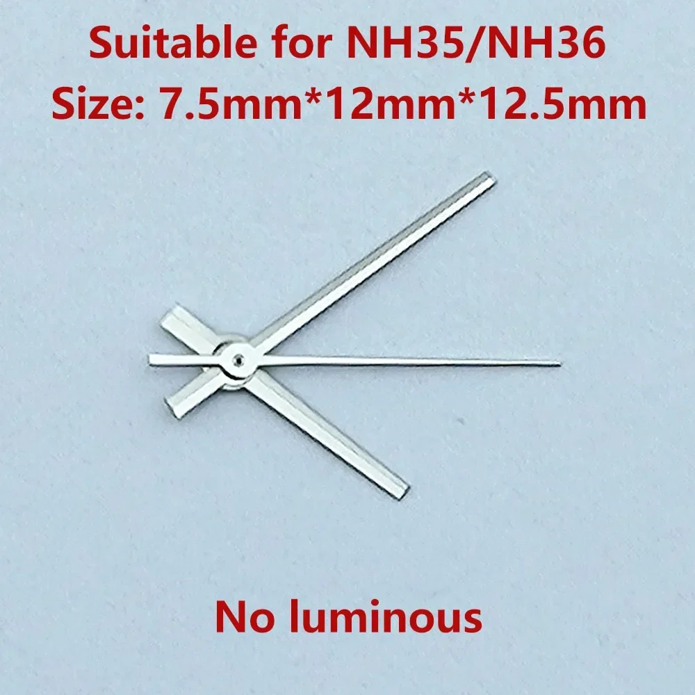 Manecillas de reloj NH35 manecillas NH36 agujas punteros de reloj no luminosos adecuados para movimiento Datejust NH35 NH36 piezas de accesorios de reloj