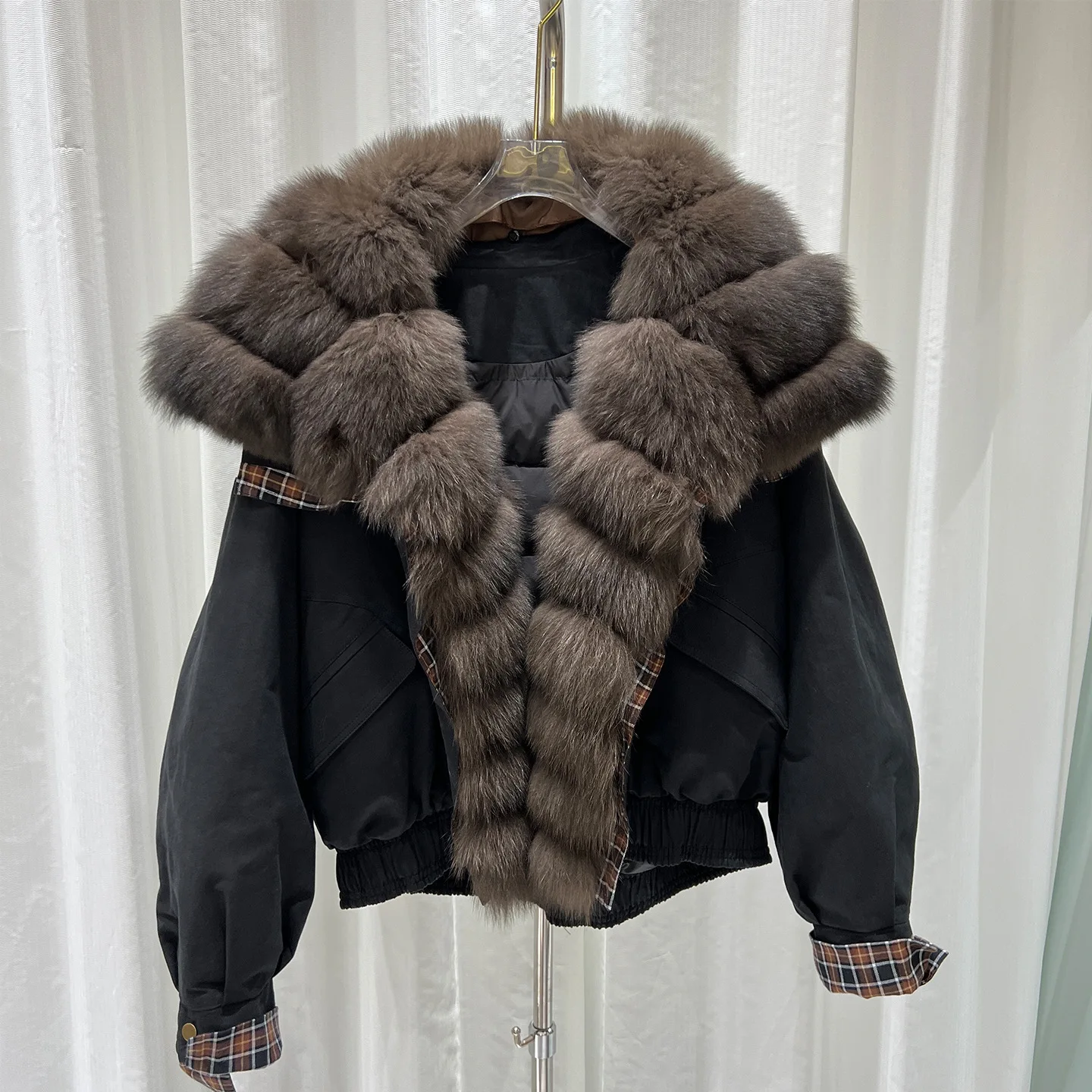 2026 겨울 여성용 리얼 폭스 퍼 재킷 화이트 덕 다운 코트 따뜻한 파카 여성용 지퍼 패션 아우터웨어 천연 퍼 퍼퍼 재킷