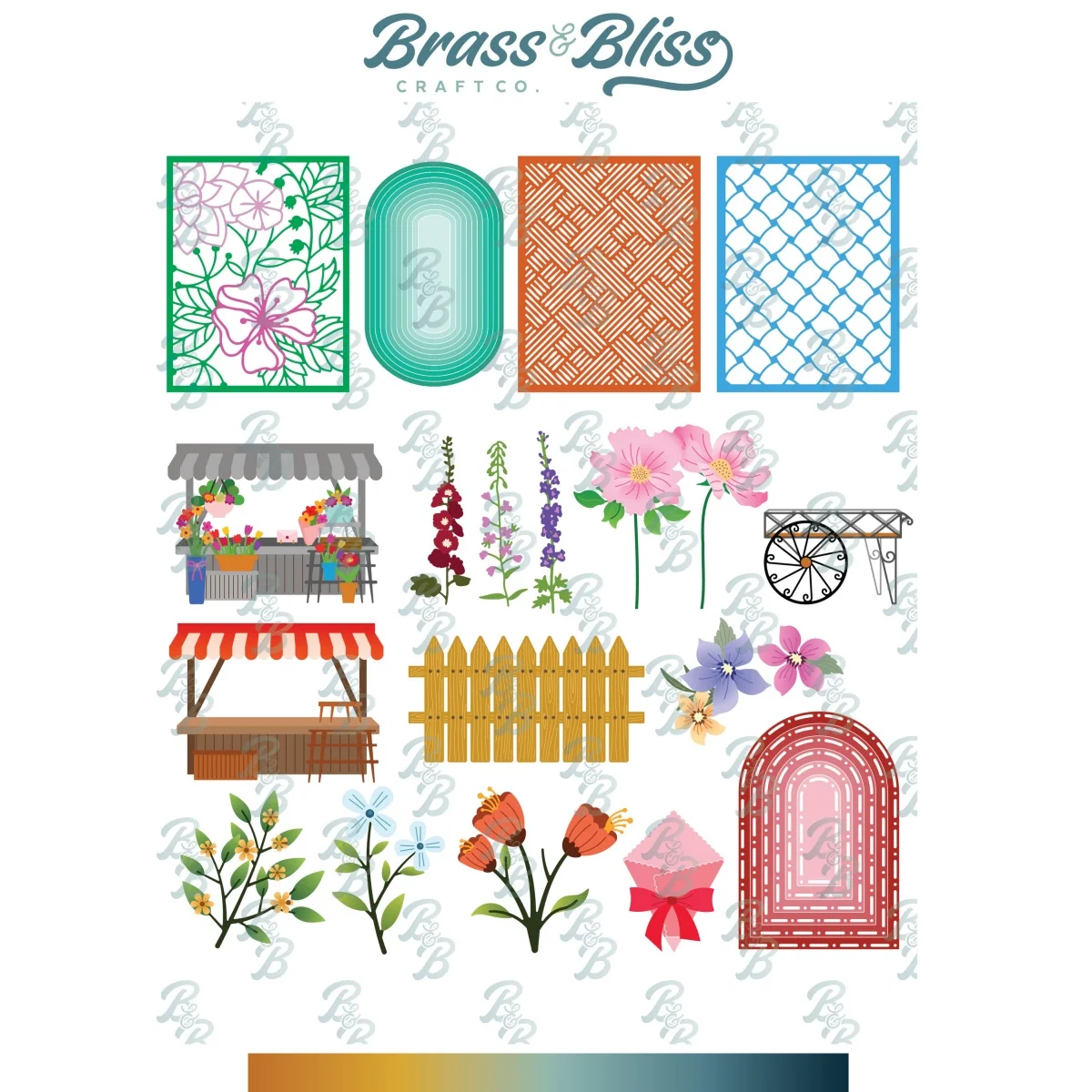

Nested Arches Blossom Farmer Market Spring 2025 New Metal Cutting Dies DIY Scrapbooking Supplies Paper Craft Handmade Make Album