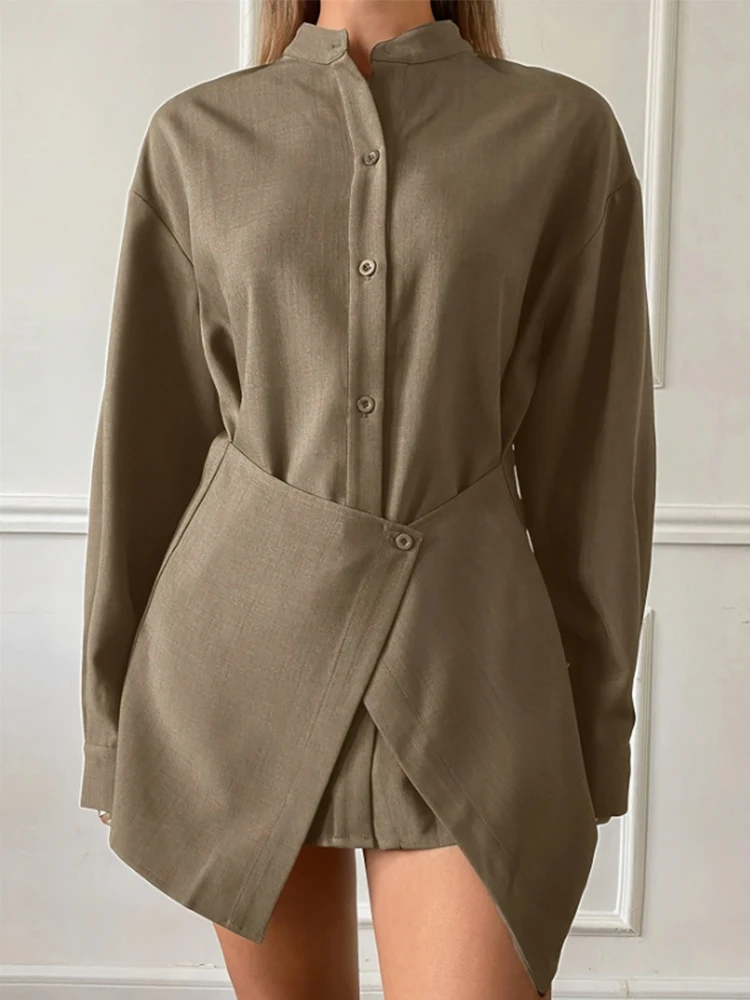 

Женская рубашка с длинным рукавом, стильная однобортная футболка для самосовершенствования, весна-осень 2022, новая пригородная минималистичная рубашка