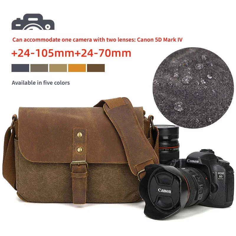 camera sling bag waterproof canvas Photography Crossbody Camera bag portable DSLR/SLR/mirrorless camera Shoulder Bag