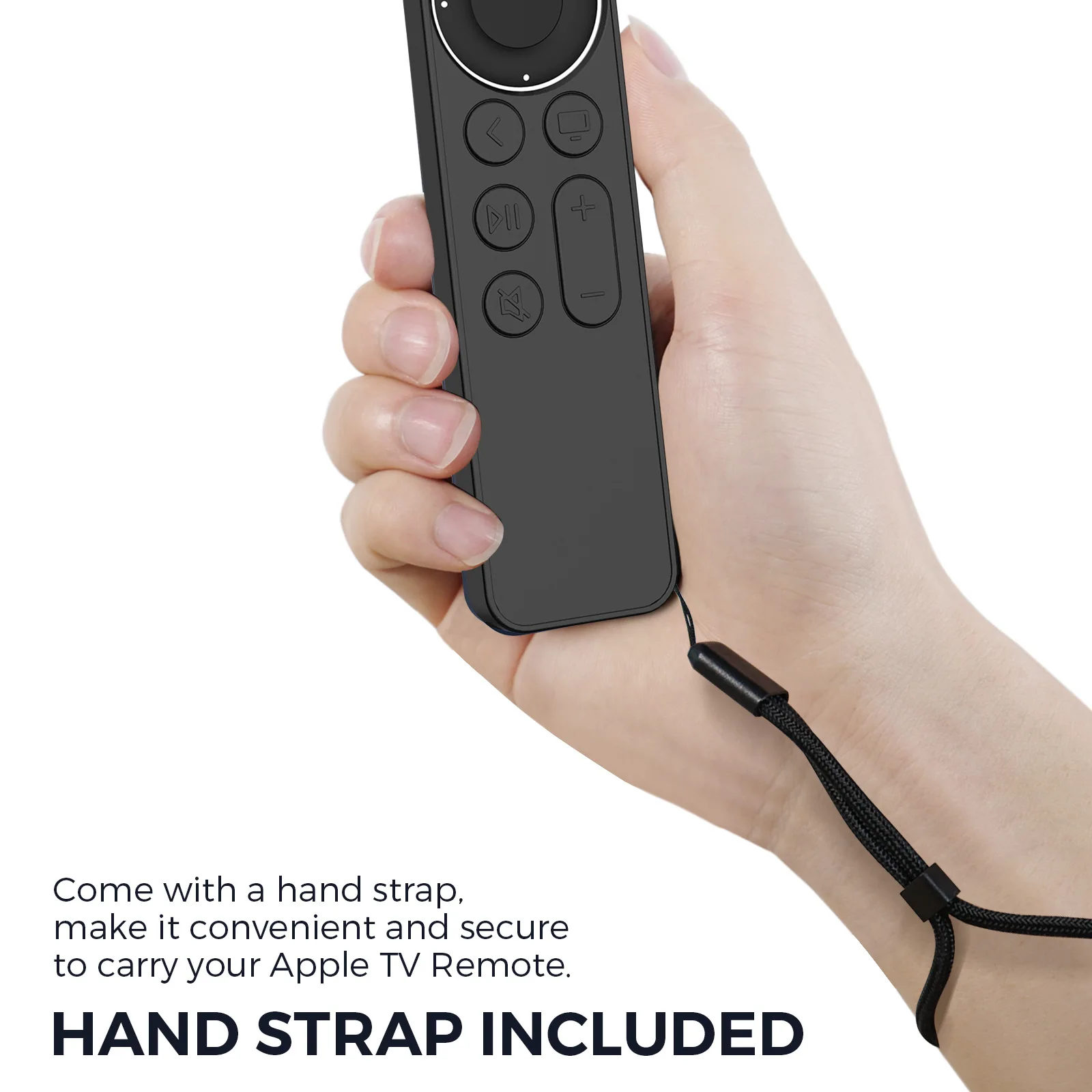 Dla Apple TV New2022 Apple Remote Control Silicone Protector Stripe Antypoślizgowe i zapobiegające upadkom etui na pasek Siri Remote 2&3 AirTag