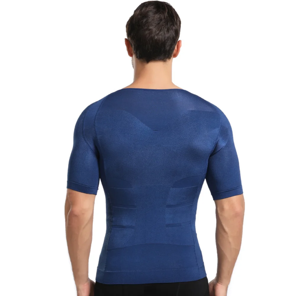 Mens Slimming Body Shaper Compression Shirt Tummy Control Shapewear Gynecomastia Undershirt
