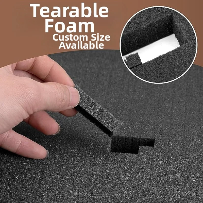 High Density Anti-Cut Foam Hand Tear Plaid Sponge Photography Camera Toolbox Lining Gift Box Packaging Custom Protective Foam