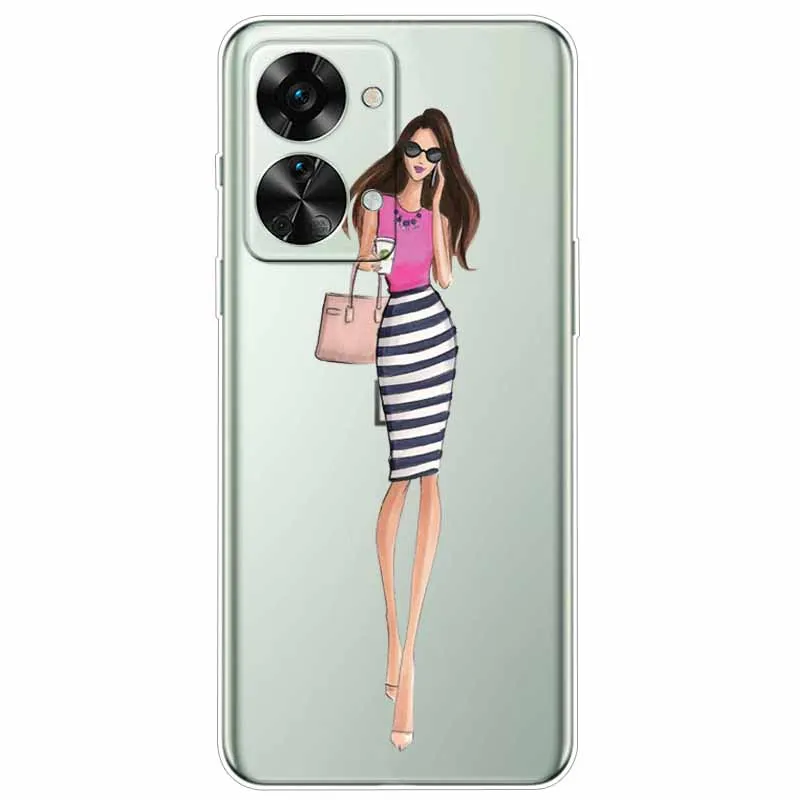 Cute Clear TPU Cover for OnePlus Nord 2T 5G Cover Nord2T Transparent Silicone Covers for OnePlus Nord 2T Case 2 T Bumper Coque