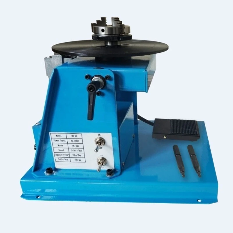 10kg Light Duty Welding Positioner Rotary Table for TIG Ring Seam Welding Automatic Variable Speed Rotator Workshop Equipment