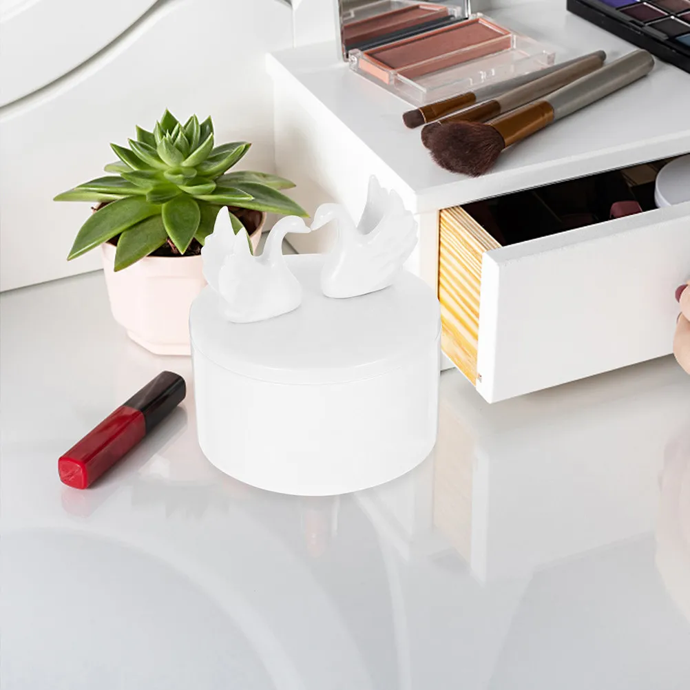 

Набор из 2 керамических баночек для украшений с элегантными крышками, органайзер для хранения колец, серег, ожерелий, подарочная коробка для свадьбы, контейнер для дома и рабочего стола