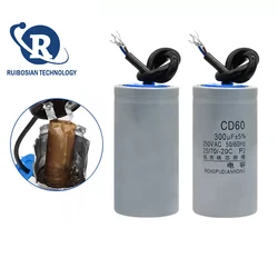 CD60 Motor starting capacitance 75/100/250/300/350/500/600UF 250V Starting capacitance
