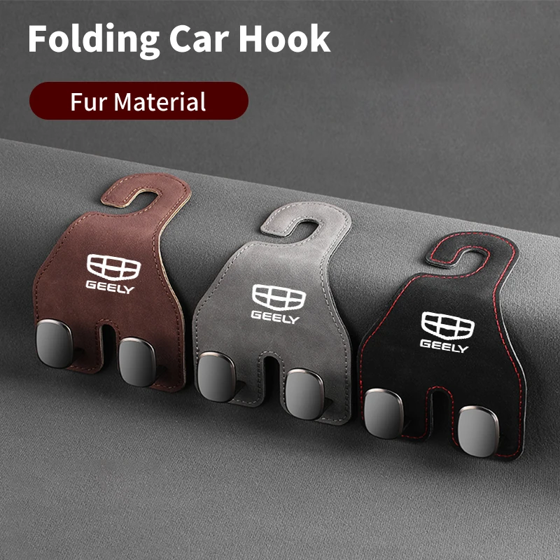 2 في 1 خطاف السيارة المقعد الخلفي الخلفي حامل خطاف تخزين اكسسوارات السيارات الداخلية لجيلي أطلس SUV Boyue Borui Coolray Emgrand NL3 #4